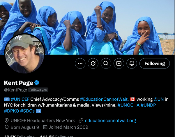 Kent Page Twitter Page